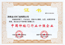 中国伸缩门行业十强企业